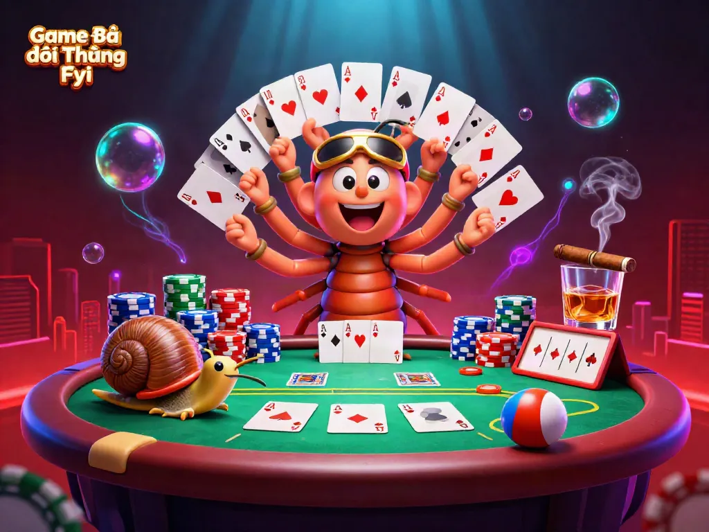 Engaging scene showcasing Game Bài Đổi Thưởng Fyi with vibrant characters in a rich poker setting.