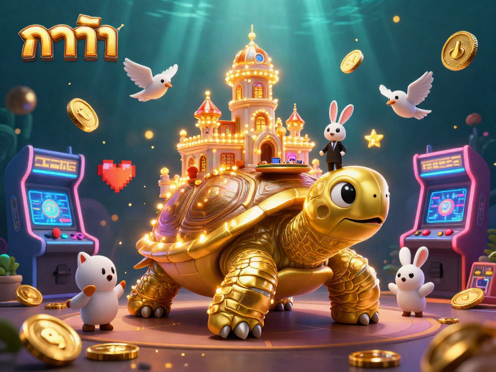 Experience baccarat at its finest with our stunning illustration featuring the golden tortoise casino.