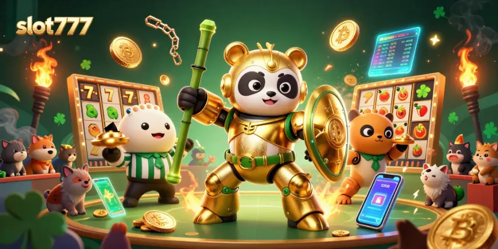 Spin the slot777 reels with exciting jackpots and vibrant, glowing casino elements.