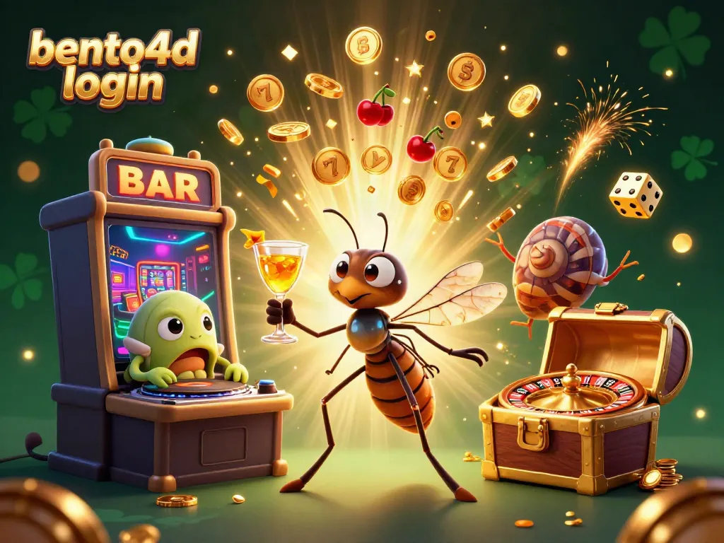 Join the fun with bento4d login, a dynamic casino illustration featuring a mosquito mascot and a trilobite DJ.