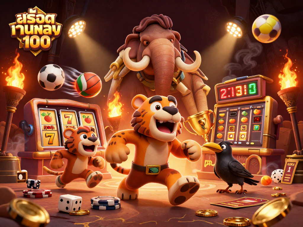 Experience thrilling games at สล็อตเว็บตรง100 with dynamic slot reels and vibrant casino elements.